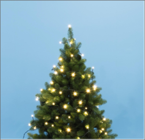 Belt�ri f�nyf�z�r, meleg feh�r, 200 LED